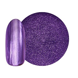 Poudre scintillante à ongle, avec une brosse, bleu violet, 30x30x17mm, environ 0.3,g/boîte