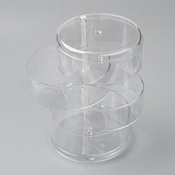 Поворотный однослойный пластиковый ящик для хранения ювелирных изделий, Для кольца, серьга и колье, прозрачные, 4 см