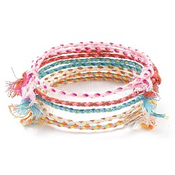 Cordons tressés en coton, fabrication de bracelet en cordon de macramé, couleur mixte, 1-3/4~3-1/8 pouce (4.5~8.1 cm), 2mm