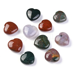 Piedra natural del amor del corazón del jaspe del océano, piedra de palma de bolsillo para el equilibrio de reiki, 18~21x19~21.5x8~9.5mm