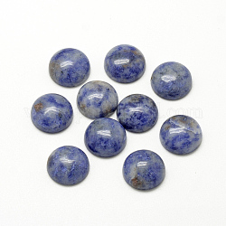 Натуральные голубые пятна яшмы кабошоны, полукруглые / купольные, 8x4 мм