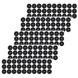 Plastic Billiard Spot Stickers, Self-Adhesive Billiards Ball Point Stick, Round, Black, 37.6x12x0.01cm