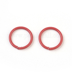 Железные соединительные колечки, открытые кольца прыжок, красные, 18 датчик, 10x1 мм, внутренний диаметр: 8 мм