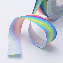 Polyester Grosgrainbänder, gedruckt, Farbig, 1 Zoll (25 mm), etwa 100 yards / Rolle (91.4 m / Rolle)