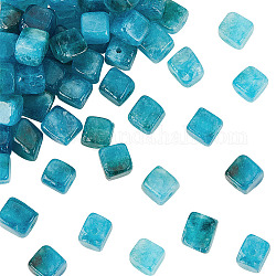 Olycraft 1 filo di perle di quarzo naturale fili, tinto, quadrato, cielo blu profondo, 7~9x7~8x6~7mm, Foro: 1 mm, circa 49~51pcs/filo, 14.76~14.96 pollice (37.5~38 cm)