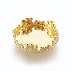 Messing Spitzenrand Lünette Tassen, Fassungen für Cabochon, golden, Fach: 15 mm, 16x4.5 mm