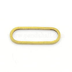 Brass Chain Links, Oval, Unplated, Nickel Free, 19x7x1mm