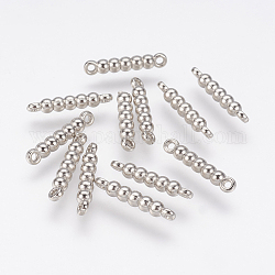Пластиковый соединительный стержень ccb, платина, 20x3 мм, отверстие : 1.5 мм