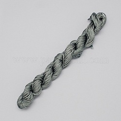 10M fil de bijoux en nylon, corde de nylon pour les bracelets personnalisés tissés faisant, grises , 2mm
