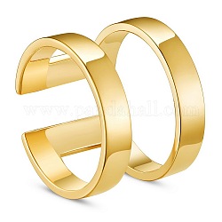 Shegrace simple fashion 925 anillos de puño de plata esterlina, anillos abiertos, real 24k chapado en oro, tamaño de 8, 18mm