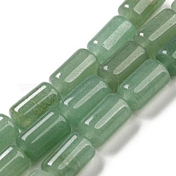 Cuentas de aventurina verde natural hebras, columna, 14x8~8.5mm, agujero: 1 mm, aproximamente 28 pcs / cadena, 15.28'' (38.8 cm)