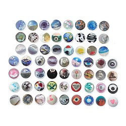 60Pcs 60 Styles Glass Bead window Theme Cartoon Paper Sticker Label Set, Adhesive Label Stickers, for Suitcase & Skateboard & Refigerator Decor, Mixed Patterns, Mixed Color, 46x0.2mm, 1pc/style
