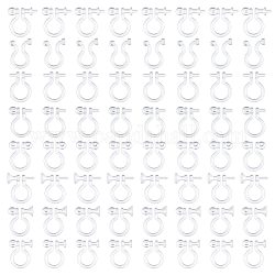 Arricraft 80 Stück, 8 Stile, Harz-Ohrring-Komponenten, transparenter Clip-on-Ohrring-Konverter, Clip-on-Ohrring-Zubehör für DIY-Zubehör zur Herstellung nicht durchbohrter Ohrringe
