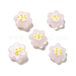 Perline murano fatto a mano, fiore, blush alla lavanda, 18~19x20.5x8.5mm, Foro: 1.6 mm