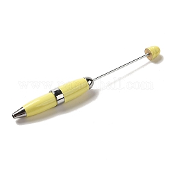 201 penna perline in acciaio inossidabile, penna a sfera, per penna personalizzata fai da te, giallo champagne, 119.5x11.5mm