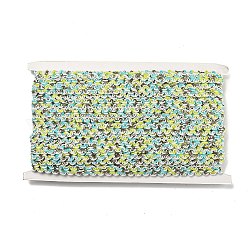 Ribete de encaje ondulado de poliéster, para cortina, decoración de textiles para el hogar, amarillo verdoso, 3/8 pulgada (10 mm)