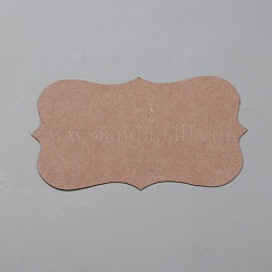 Бумажные теги для дисплея цены ювелирных изделий, цвет охры, 8.95x5 см