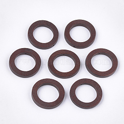 Colgantes de madera pintada, anillo, coco marrón, 29~30x4mm, agujero: 1.2 mm