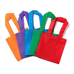 Экологически чистые многоразовые сумки, нетканые сумки для покупок, разноцветные, 28x15.5 см