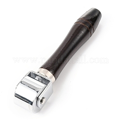 Ламинирующий валик из клеевого клея, ручной инструмент для ручной работы, кожаный ручной ролик, чёрные, 155x36.5 мм