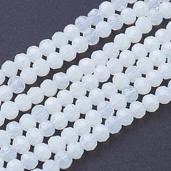 Perline Opalite fili, tondo sfaccettato, 4mm, Foro: 1 mm, circa 88~90pcs/filo, 28~30cm