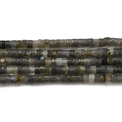 Hebras de cuentas de larvikita natural, disco, abalorios heishi, 3x2~2.5mm, agujero: 0.9 mm, aproximamente 180~182 pcs / cadena, 15.04~15.16'' (38.2~38.5 cm)