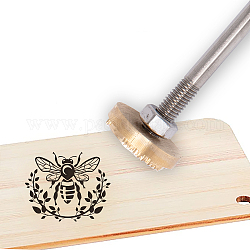 Prägen Prägen Löten Messing mit Stempel, für Kuchen/Holz, Bienenmuster, 30 mm