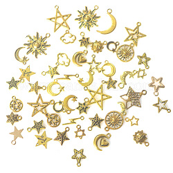 Подвески из сплава , звезды и луна, античное золото , 10~30 мм, 50 шт / пакет