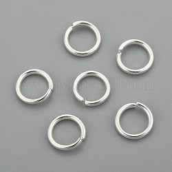 Anillos de salto de 304 acero inoxidable, anillos del salto abiertos, plata, 9x1.4mm, diámetro interior: 6.4 mm