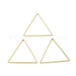 Anneaux connecteurs en alliage, or, triangle, 25.5x29x1mm, diamètre intérieur: 23.5x27 mm