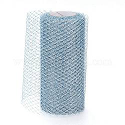 Glitzerdeko-Netzbänder, Tüllstoff, Rhombus Mesh Tüll Stoff, für Hochzeitsdekoration, Röcke Dekoration machen, hellblau, 5.86~5.94 Zoll (14.9~15.1 cm), 10 Yards / Rolle