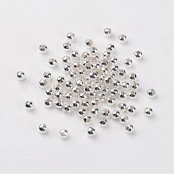 Iron Round Spacer Beads, Silver Color Plated, 5mm, Hole: 1.8mm