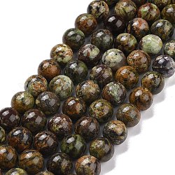 Chapelets de perles en opale vert naturel, ronde, 12mm, Trou: 1mm, Environ 34 pcs/chapelet, 15.35 pouce (39 cm)