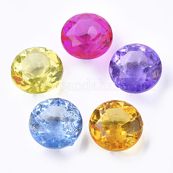 Прозрачные акриловые бусины, нет отверстий / незавершенного, граненые, алмаз, разноцветные, 24x17.5 мм, около 115 шт / 500 г