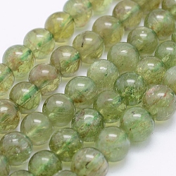 Natural Apatite Beads Strands, Round, 6mm, Hole: 1mm, about 66pcs/strand, 15.5 inch(39.5cm)