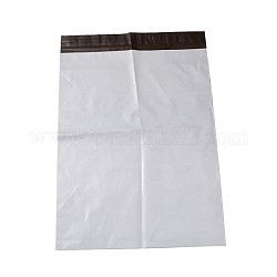 Sacs à fermeture à glissière de plastique rectangle, sacs d'emballage refermables, sac auto-scellant, blanc, 32x20 cm