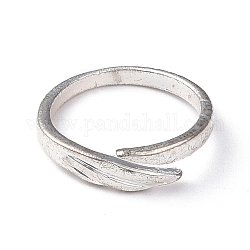 Кольцо из сплава с открытой манжетой для женщин, античное серебро, размер США 4 1/4 (15 мм)