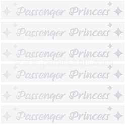 Selbstklebende PVC-Autoaufkleber „Prinzessin“ für Passagiere, Wasserdichte Wort-Auto-Rückspiegel-dekorative Aufkleber für die Autodekoration, weiß, 18x105x0.3 mm