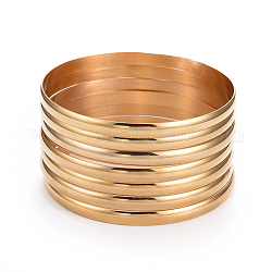 Мода 304 буддийские браслеты из нержавеющей стали, золотые, 2-5/8 дюйм (6.8 см), 7 шт / комплект