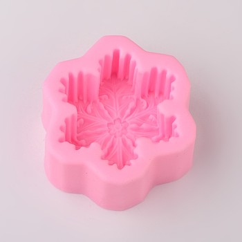 Copos de nieve diseño diy moldes de silicona de grado alimenticio AJEW-L054-39