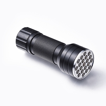 UV Flashlight, 395nm, Ultraviolet Light Detector, for UV Glue Curing, Black, 97x36mm