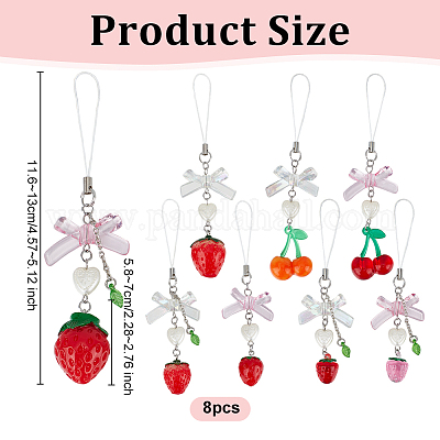 Мобильные ремни из смолы и акрила HJEW-BC00031-1