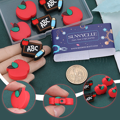 10шт 2 стиля силиконовые бусины SIL-SC0001-57-1