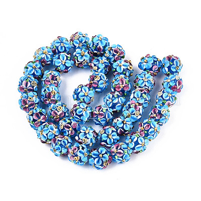 Бусы лэмпворк ручной работы LAMP-N021-015A-15-1