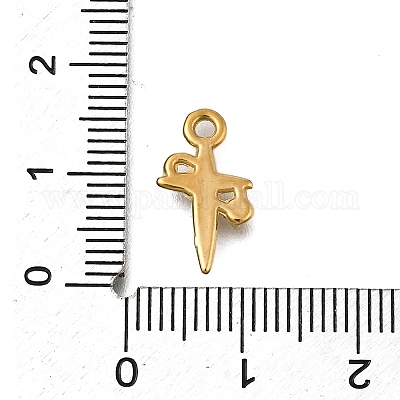 Подвеска из нержавеющей стали 304 со стразами STAS-C119-20G-1