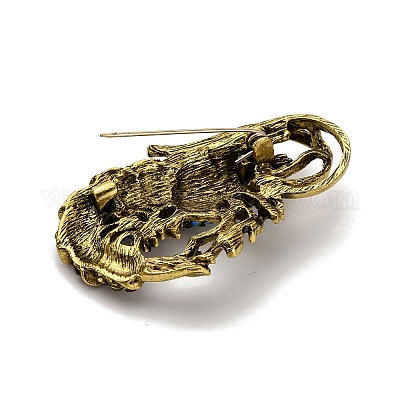 Сплав горный хрусталь брошь JEWB-K027-04A-AG-1