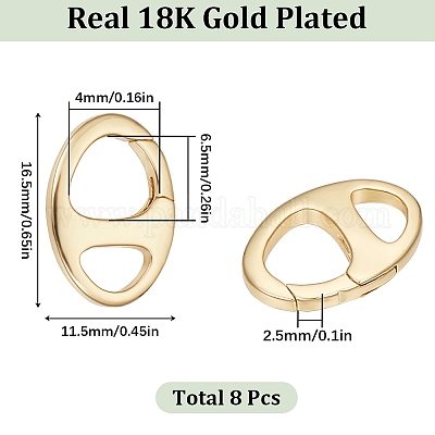 8 шт. латунные пружинные кольца-затворы KK-SC0003-81-1