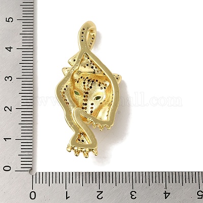 Обшивка стойки латунь микропаве кулоны с черным фианитом KK-P267-03B-G-1