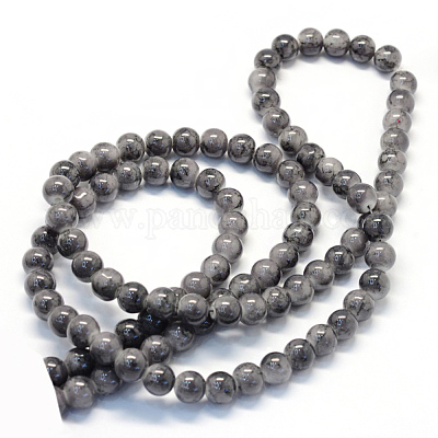 Выпечка роспись стекла круглый шарик нити X-DGLA-Q019-8mm-66-1