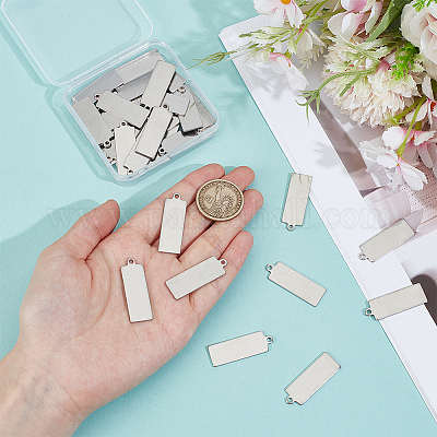 40 шт. подвески из нержавеющей стали 201 STAS-BC0004-06A-1